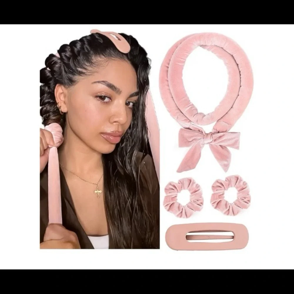 Pink Heatless Curling Rods - Picture 2 of 3